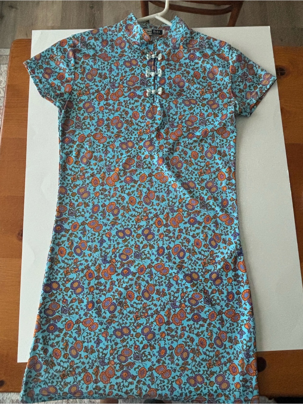 Vintage Y2K Mandarin Collar Mini Dress